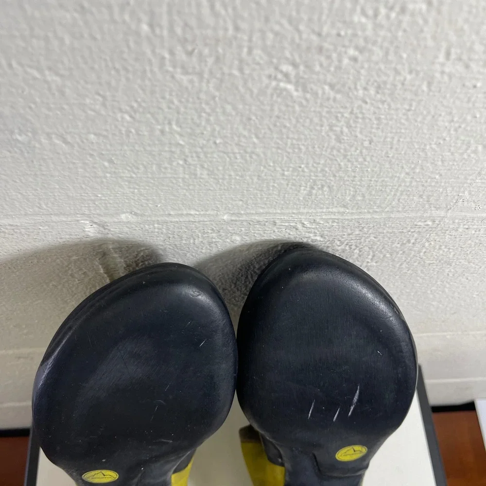 La Sportiva Finale Yellow Brown Black Rock Climbing Shoes‎ Lace up Men's 12.5 US